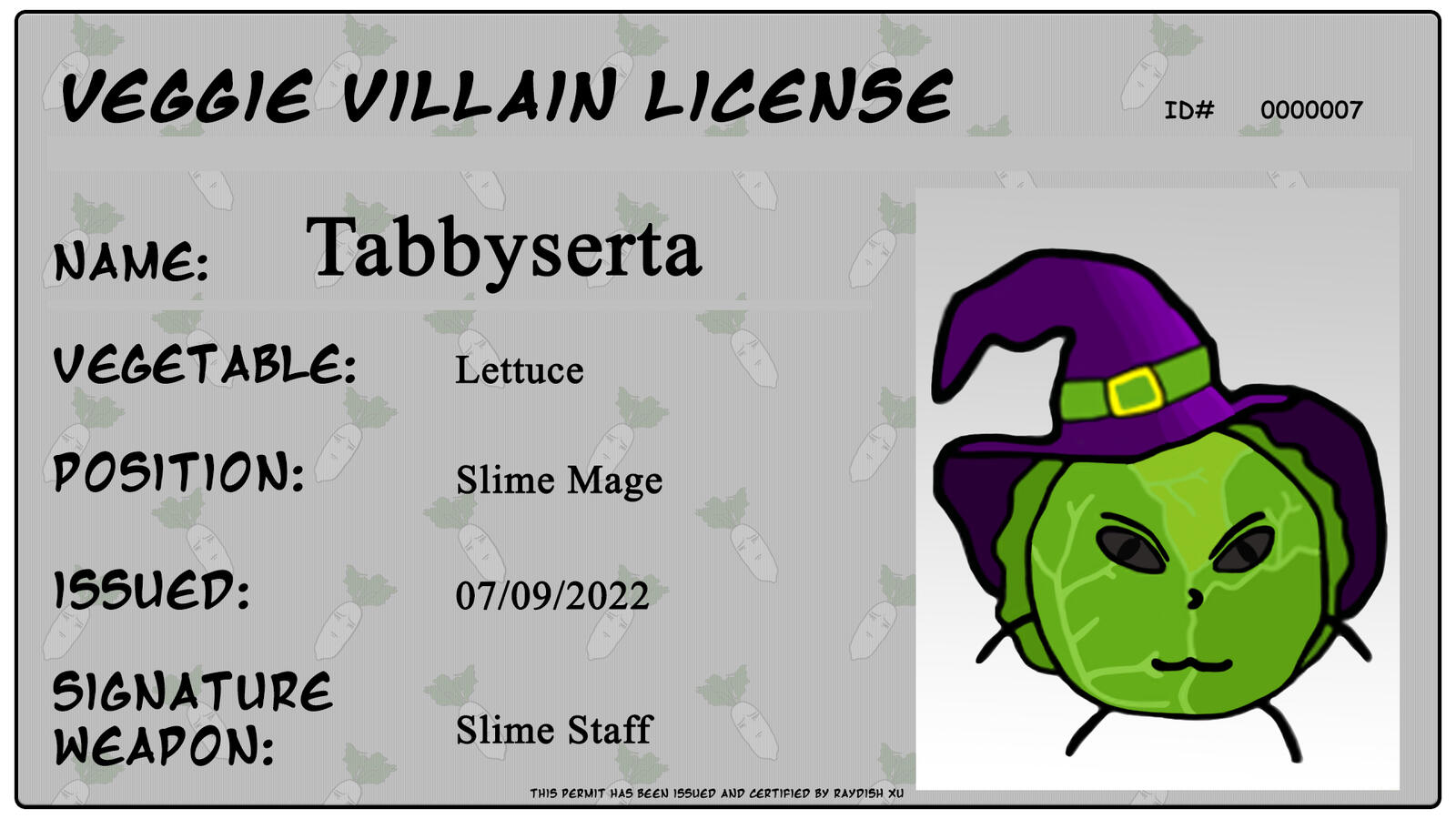 Villain License - Tabbyserta Villain License - Tabbyserta
