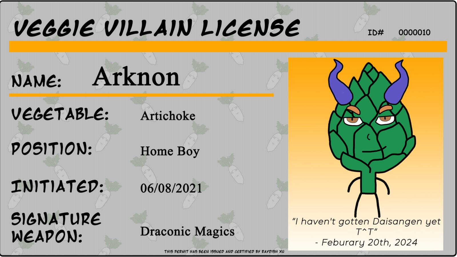 Villain License - Arknon Villain License - Arknon