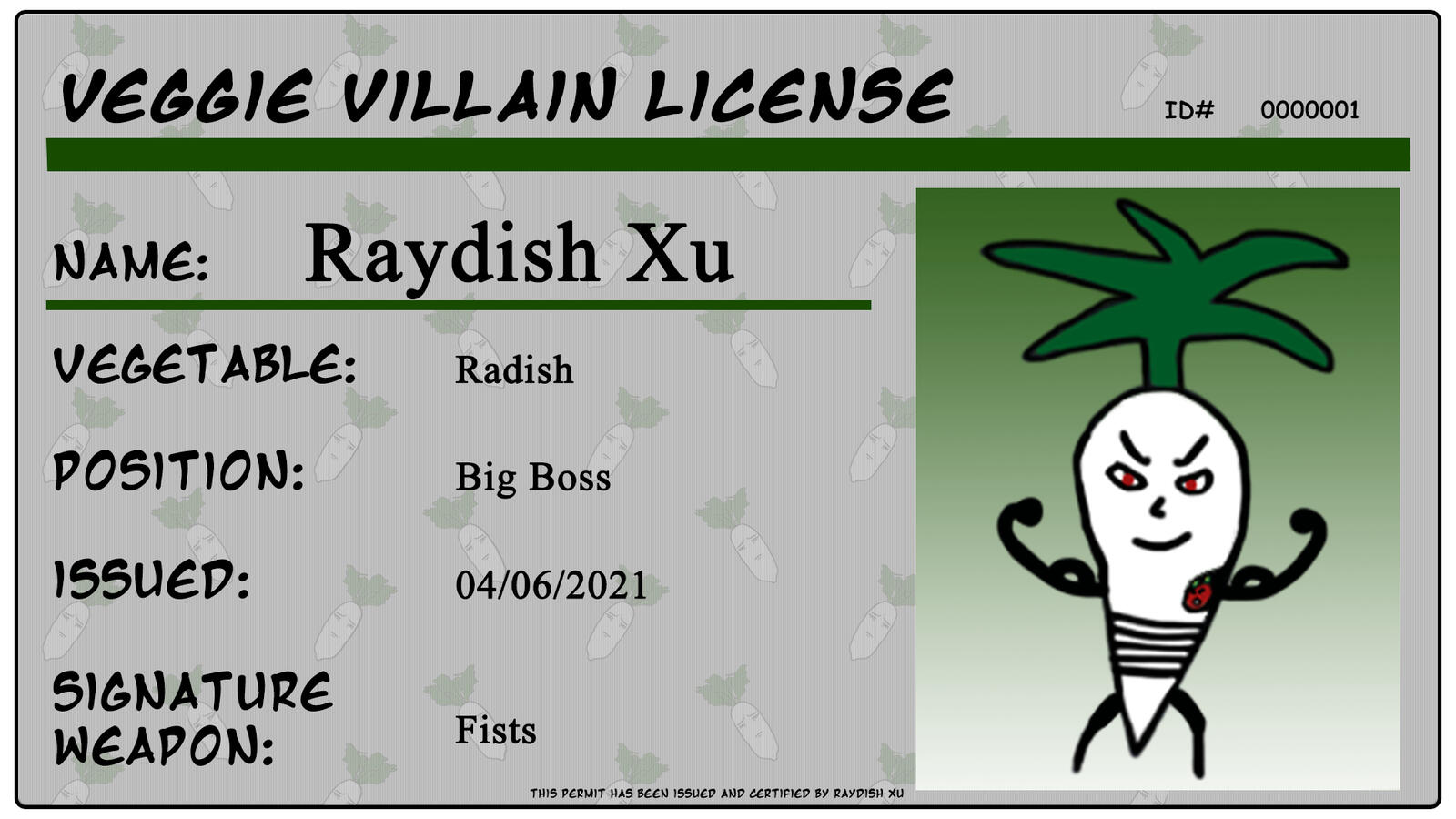 Villain License - Raydish Xu Villain License - Raydish Xu