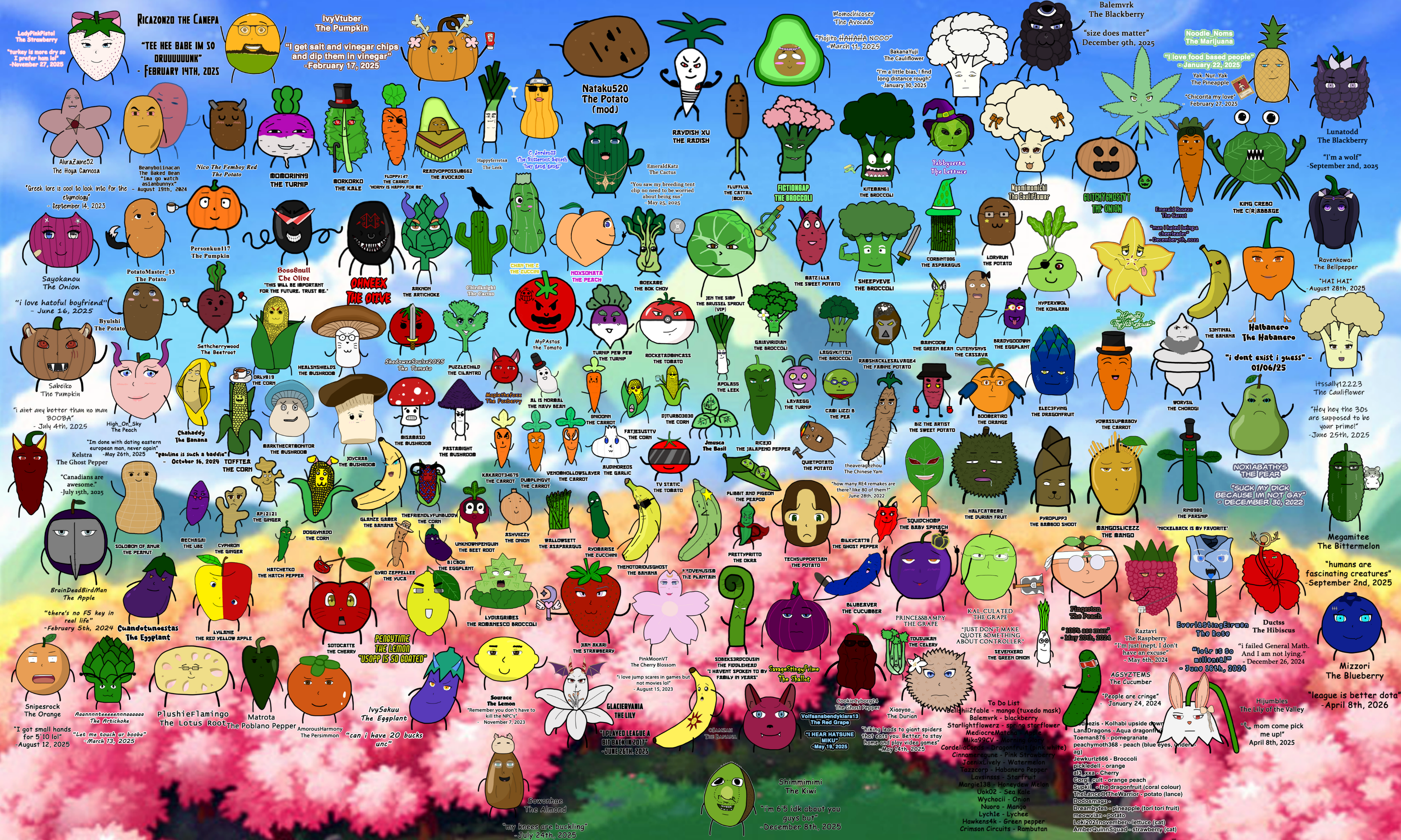 Veggie Villains Raydish Xu created art of viewers as vegetables